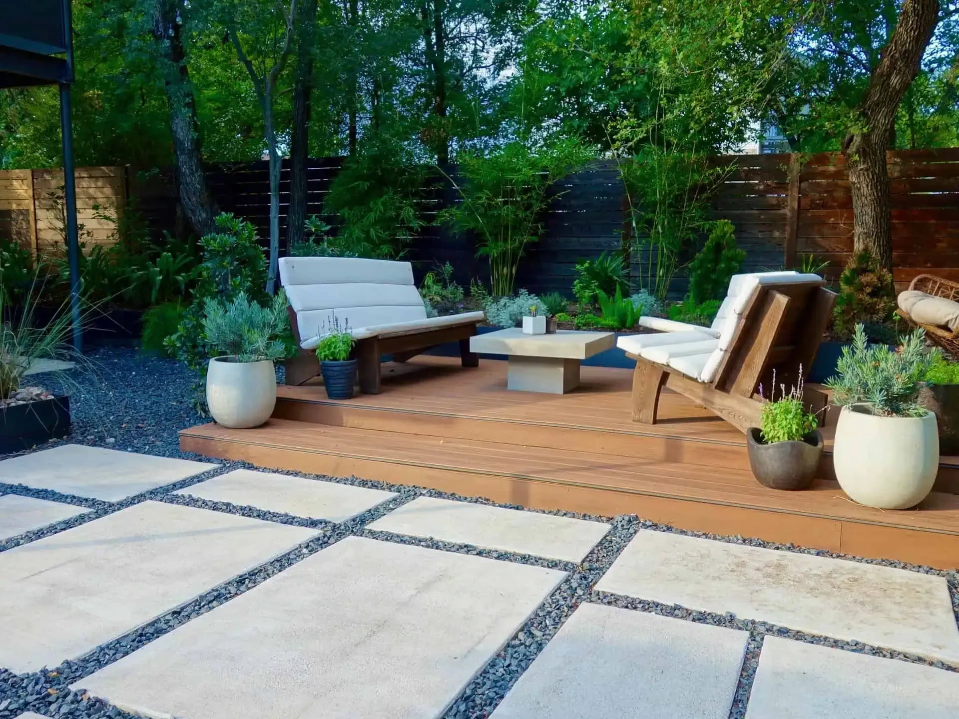 Full backyard outdoor living environment Austin TX
